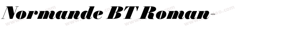 Normande BT Roman字体转换